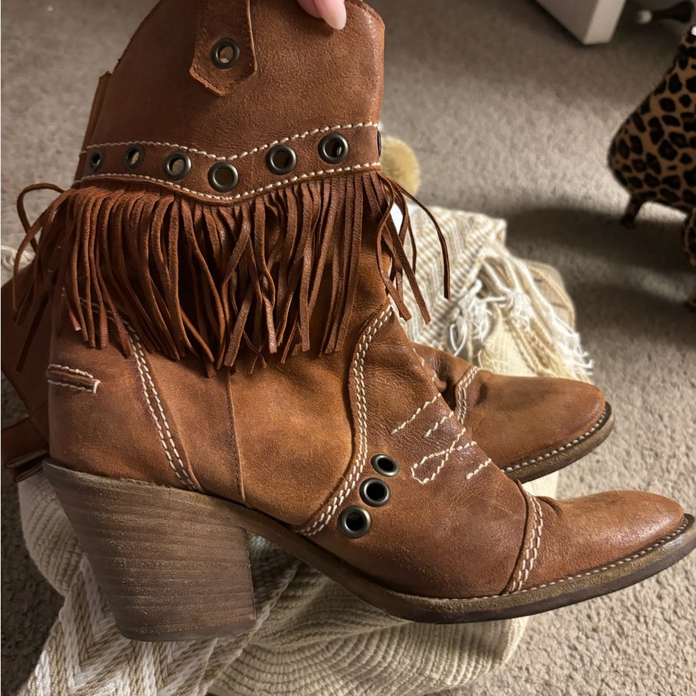 Tan & Tassle  cowboy booties I loved and wore a lot!